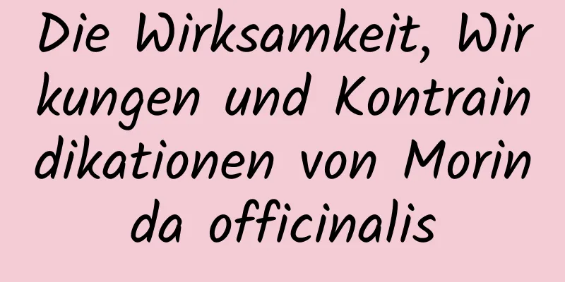 Die Wirksamkeit, Wirkungen und Kontraindikationen von Morinda officinalis