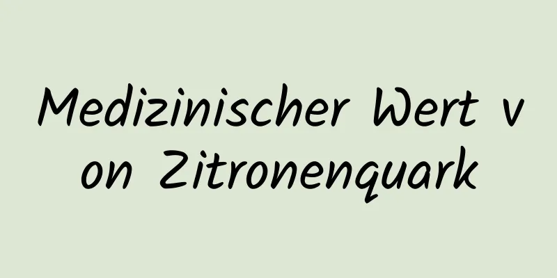 Medizinischer Wert von Zitronenquark