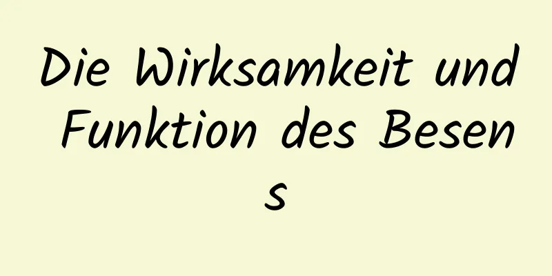 Die Wirksamkeit und Funktion des Besens