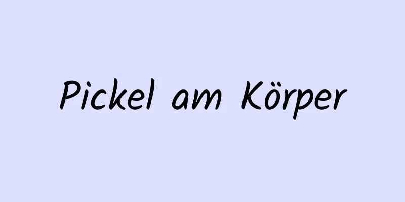 Pickel am Körper