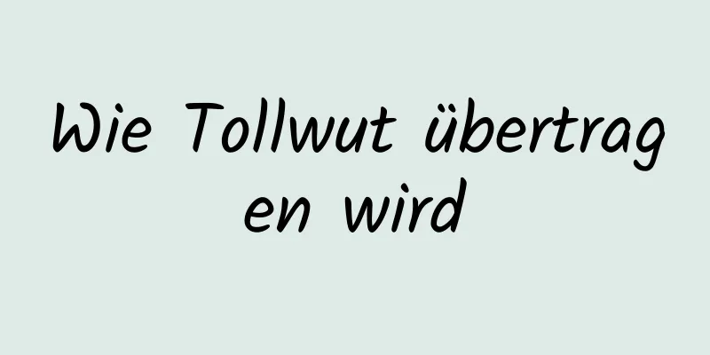 Wie Tollwut übertragen wird