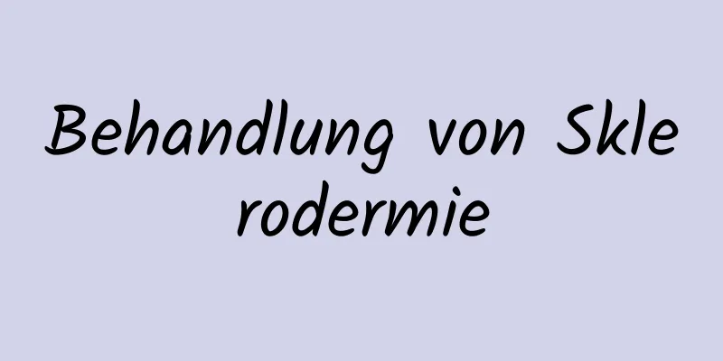 Behandlung von Sklerodermie