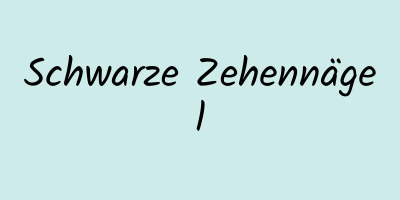 Schwarze Zehennägel