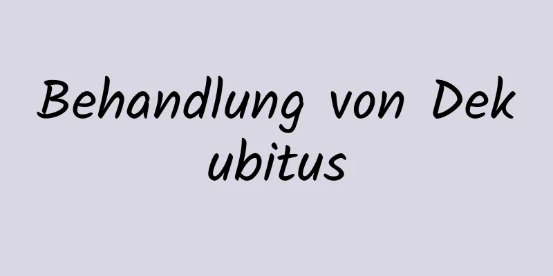 Behandlung von Dekubitus