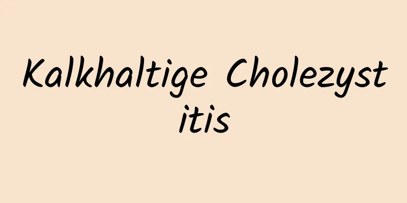 Kalkhaltige Cholezystitis