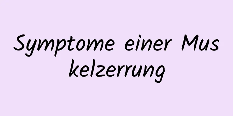 Symptome einer Muskelzerrung