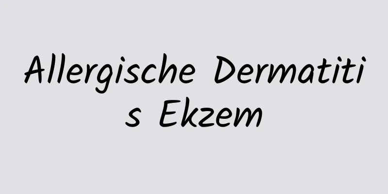 Allergische Dermatitis Ekzem