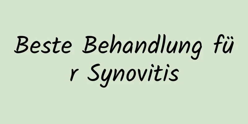 Beste Behandlung für Synovitis