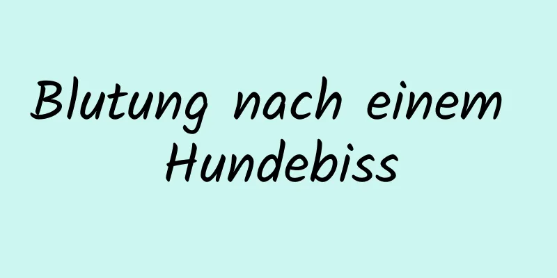 Blutung nach einem Hundebiss