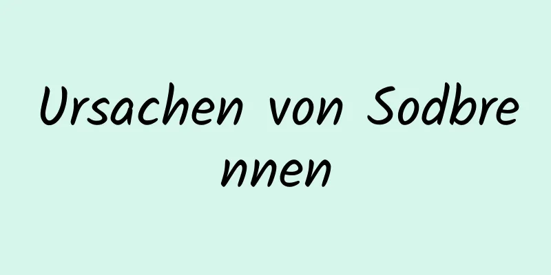 Ursachen von Sodbrennen