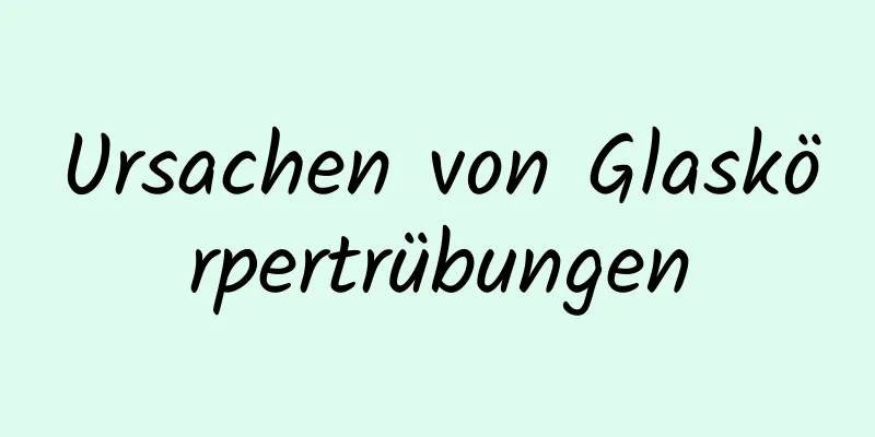 Ursachen von Glaskörpertrübungen