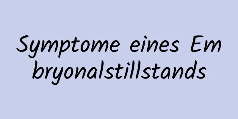 Symptome eines Embryonalstillstands