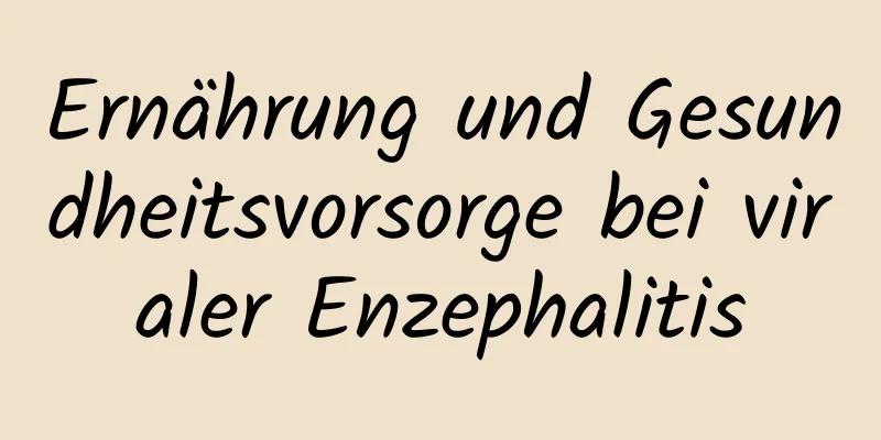 Ernährung und Gesundheitsvorsorge bei viraler Enzephalitis