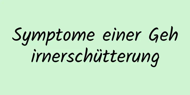 Symptome einer Gehirnerschütterung