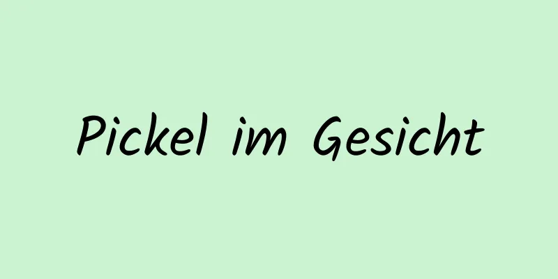 Pickel im Gesicht