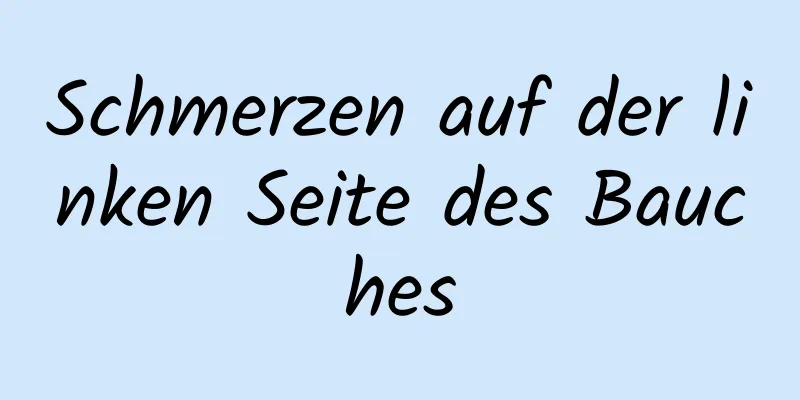 Schmerzen auf der linken Seite des Bauches