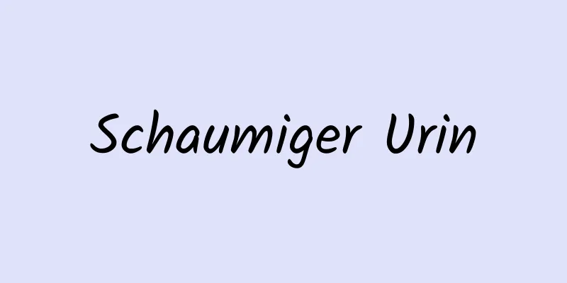 Schaumiger Urin