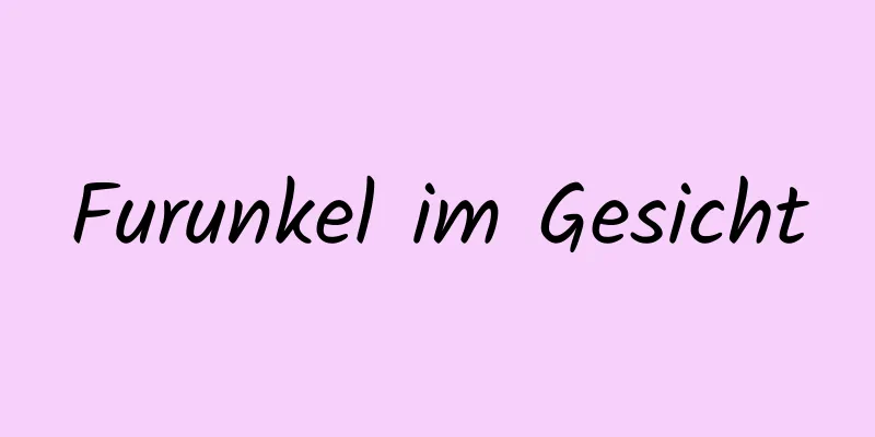 Furunkel im Gesicht