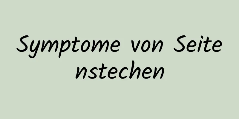 Symptome von Seitenstechen