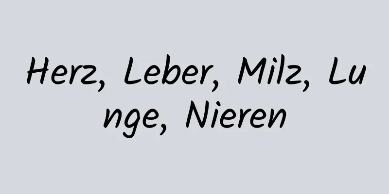 Herz, Leber, Milz, Lunge, Nieren