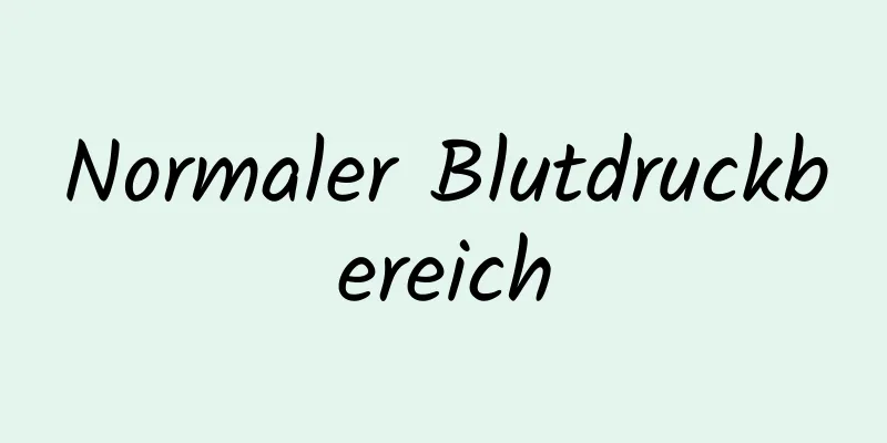 Normaler Blutdruckbereich