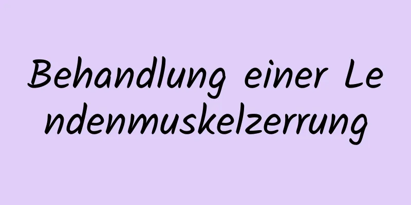 Behandlung einer Lendenmuskelzerrung