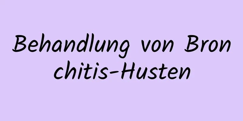 Behandlung von Bronchitis-Husten