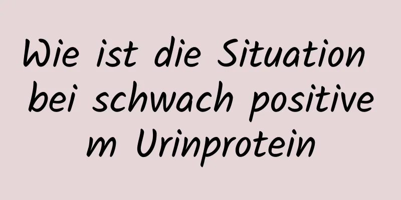 Wie ist die Situation bei schwach positivem Urinprotein