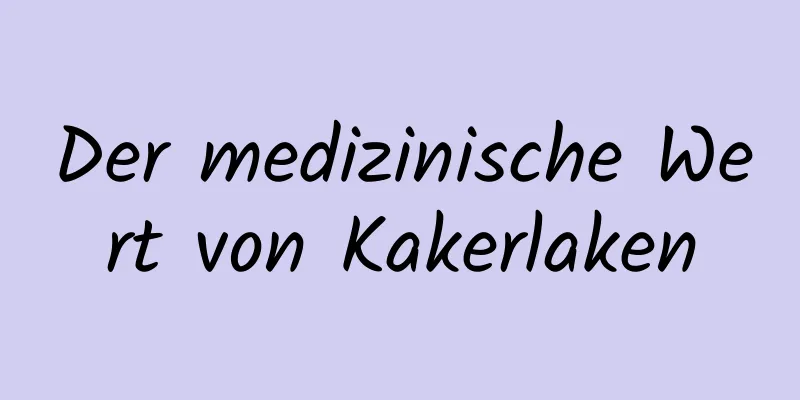 Der medizinische Wert von Kakerlaken