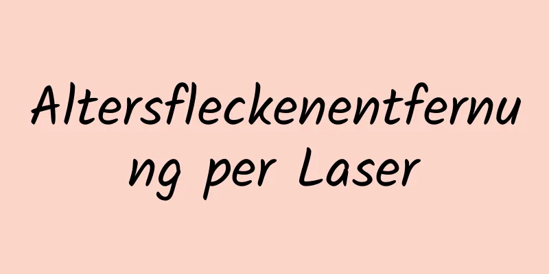 Altersfleckenentfernung per Laser