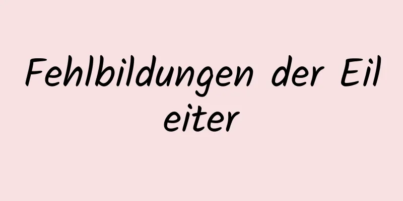 Fehlbildungen der Eileiter