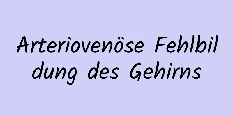 Arteriovenöse Fehlbildung des Gehirns