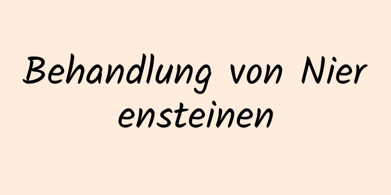 Behandlung von Nierensteinen