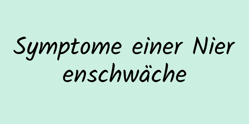 Symptome einer Nierenschwäche