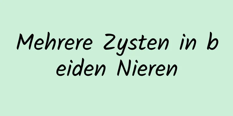 Mehrere Zysten in beiden Nieren