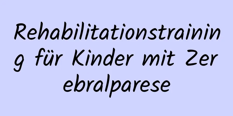 Rehabilitationstraining für Kinder mit Zerebralparese