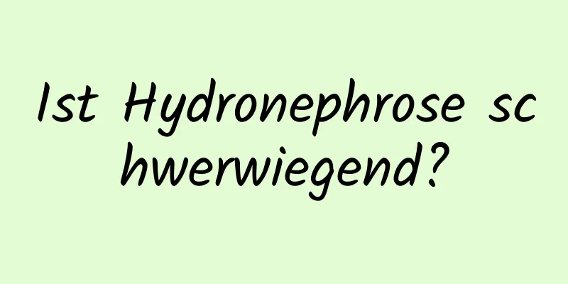 Ist Hydronephrose schwerwiegend?