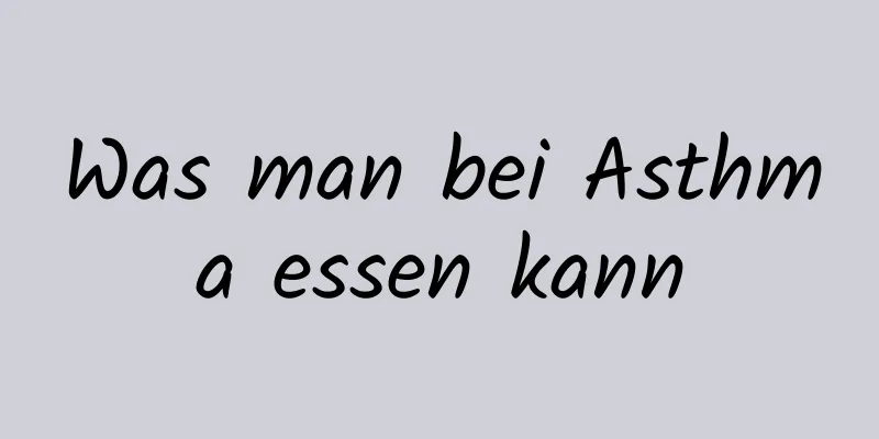 Was man bei Asthma essen kann