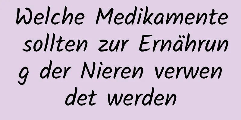 Welche Medikamente sollten zur Ernährung der Nieren verwendet werden