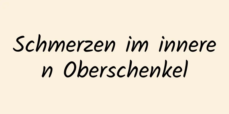 Schmerzen im inneren Oberschenkel