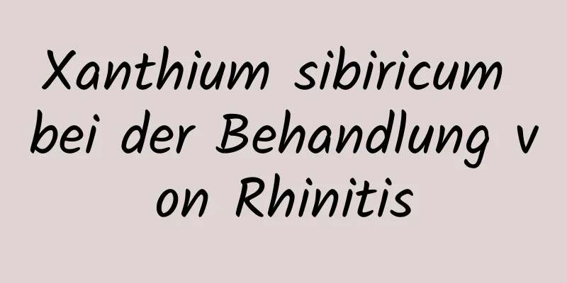 Xanthium sibiricum bei der Behandlung von Rhinitis