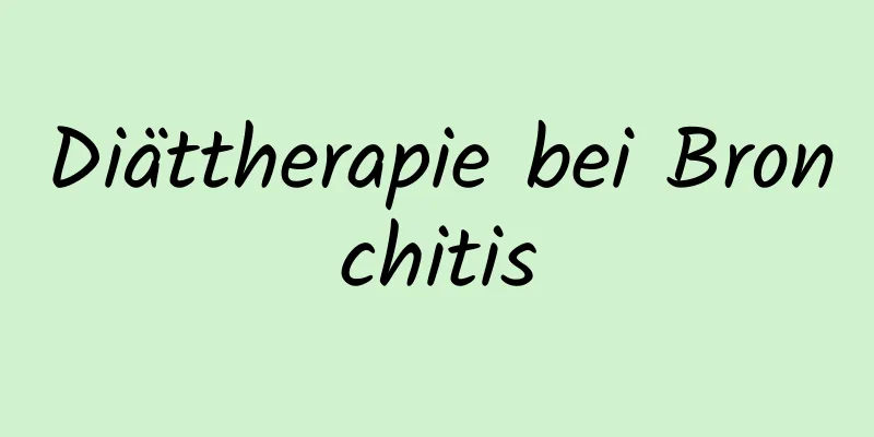 Diättherapie bei Bronchitis