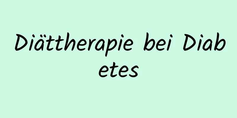 Diättherapie bei Diabetes