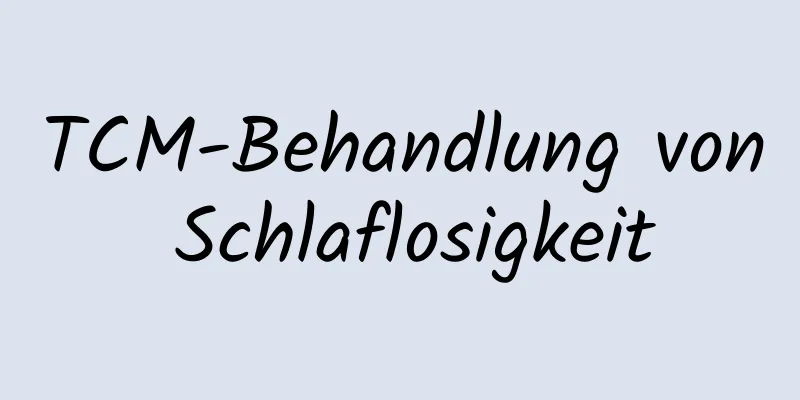 TCM-Behandlung von Schlaflosigkeit