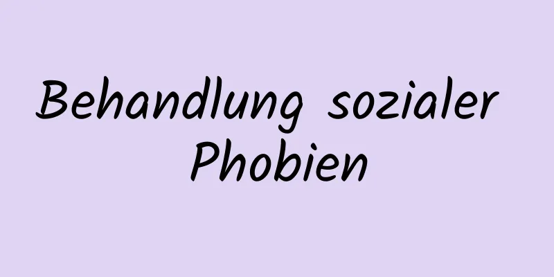 Behandlung sozialer Phobien