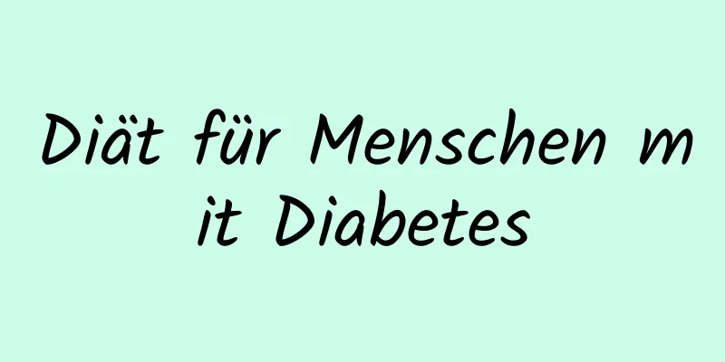 Diät für Menschen mit Diabetes