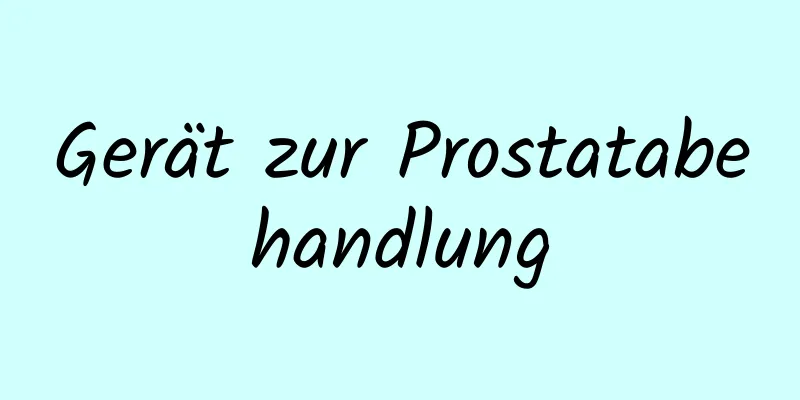 Gerät zur Prostatabehandlung