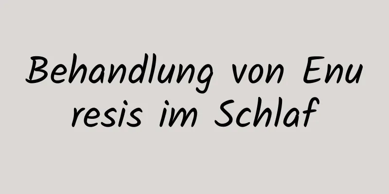 Behandlung von Enuresis im Schlaf