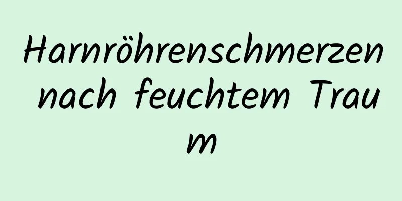 Harnröhrenschmerzen nach feuchtem Traum