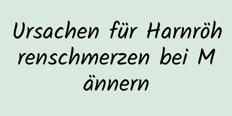 Ursachen für Harnröhrenschmerzen bei Männern